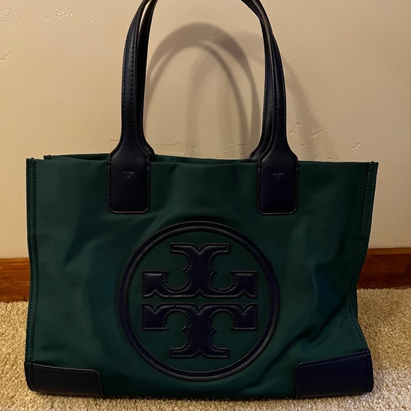 Tory Burch Handbags - Tory Burch Green and Black Tote Bag